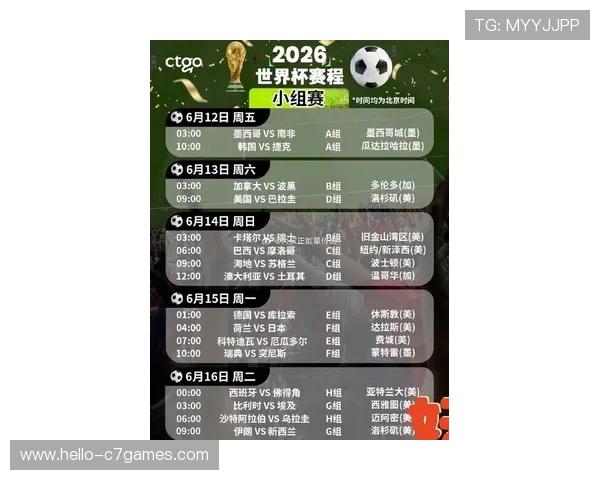 2026世界杯完整赛程时间表详解及比赛焦点前瞻
